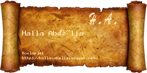 Halla Abélia névjegykártya