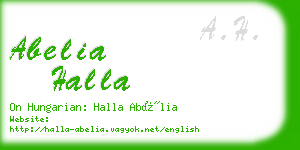 abelia halla business card